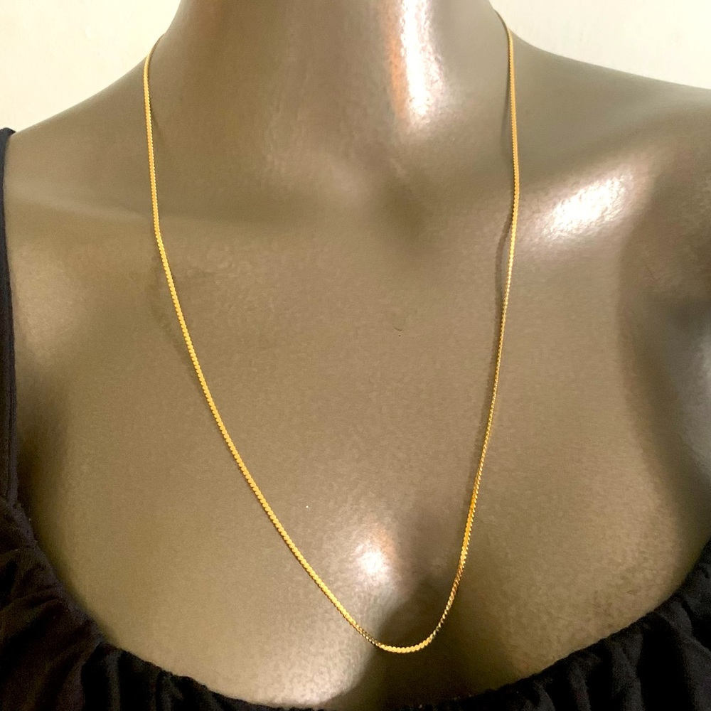 New 14K Gold plated necklace approximately 24 inches